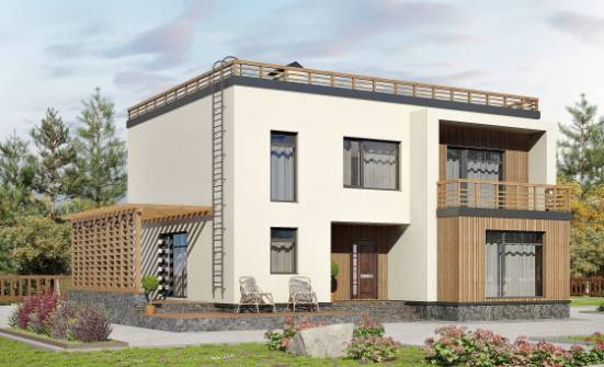 215-002-Л Проект двухэтажного дома, классический загородный дом из бризолита Гуково | Проекты домов от House Expert
