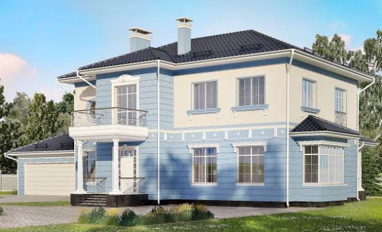 285-003-Л Проект двухэтажного дома и гаражом, современный дом из кирпича Цимлянск | Проекты домов от House Expert