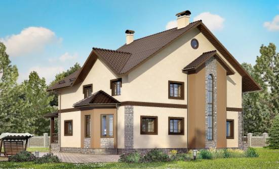 265-003-Л Проект двухэтажного дома, большой домик из блока Азов | Проекты домов от House Expert