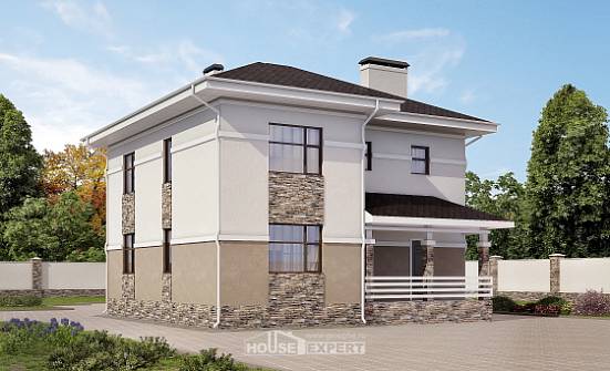 150-014-П Проект двухэтажного дома, уютный дом из газосиликатных блоков Донецк | Проекты домов от House Expert