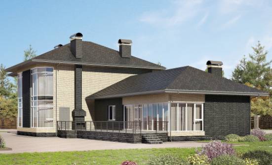 305-003-Л Проект двухэтажного дома, просторный домик из твинблока Донецк | Проекты домов от House Expert