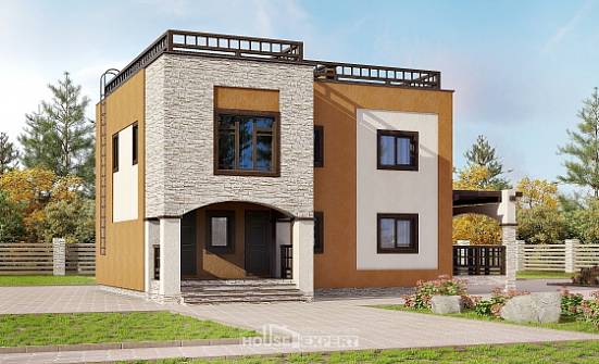 150-010-Л Проект двухэтажного дома, уютный домик из кирпича Волгодонск | Проекты домов от House Expert