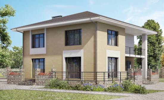 180-015-Л Проект двухэтажного дома, доступный загородный дом из поризованных блоков Новошахтинск | Проекты домов от House Expert