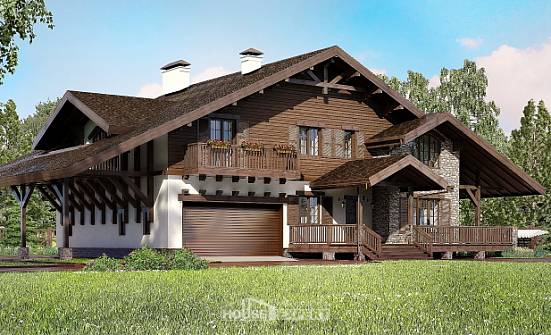320-001-П Проект двухэтажного дома с мансардой, гараж, современный загородный дом из кирпича Волгодонск | Проекты домов от House Expert