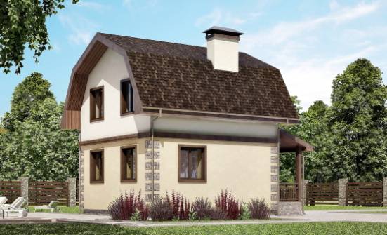 070-004-П Проект двухэтажного дома мансардой, экономичный загородный дом из поризованных блоков Гуково | Проекты домов от House Expert
