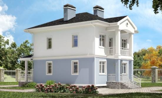 120-001-П Проект двухэтажного дома, бюджетный домик из пеноблока Белая Калитва | Проекты домов от House Expert