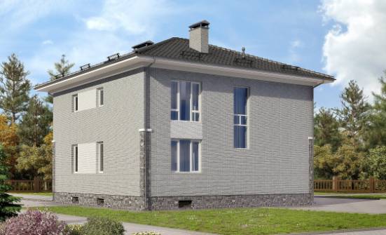 275-004-П Проект трехэтажного дома и гаражом, большой домик из кирпича Шахты | Проекты домов от House Expert