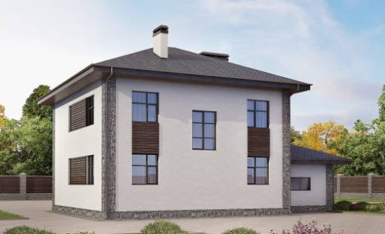185-004-Л Проект двухэтажного дома, гараж, средний коттедж из керамзитобетонных блоков Донецк | Проекты домов от House Expert