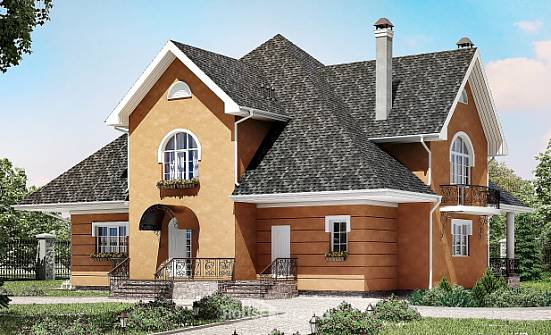 310-001-П Проект двухэтажного дома мансардой, большой домик из керамзитобетонных блоков Каменск-Шахтинский | Проекты домов от House Expert