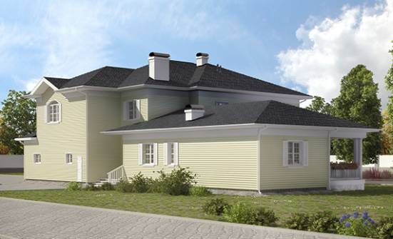 410-002-Л Проект двухэтажного дома, гараж, современный коттедж из блока Сальск | Проекты домов от House Expert