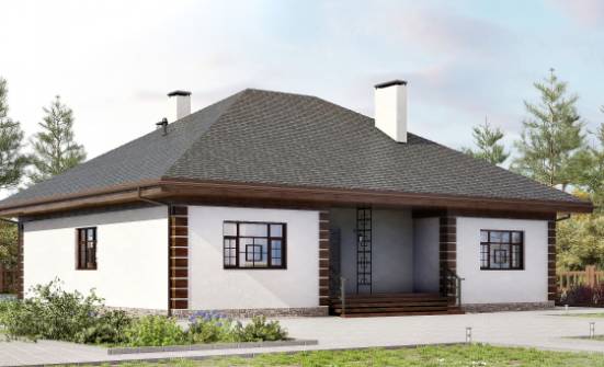 135-003-П Проект одноэтажного дома, небольшой домик из газобетона Волгодонск | Проекты домов от House Expert
