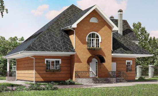 310-001-П Проект двухэтажного дома мансардой, большой домик из керамзитобетонных блоков Каменск-Шахтинский | Проекты домов от House Expert
