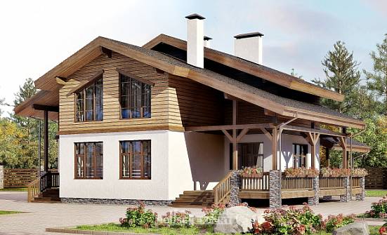 210-006-П Проект двухэтажного дома мансардный этаж, уютный загородный дом из кирпича Новошахтинск | Проекты домов от House Expert