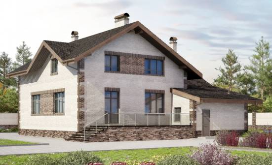 245-005-П Проект двухэтажного дома мансардный этаж и гаражом, классический дом из бризолита Сальск | Проекты домов от House Expert