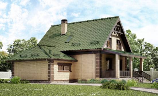 160-007-П Проект двухэтажного дома с мансардным этажом, гараж, уютный загородный дом из твинблока Сальск | Проекты домов от House Expert