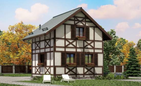 060-002-П Проект двухэтажного дома с мансардой, миниатюрный домик из дерева Новочеркасск | Проекты домов от House Expert