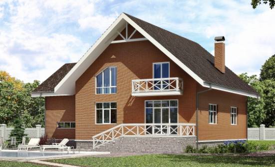 215-001-П Проект двухэтажного дома с мансардой и гаражом, современный домик из твинблока Батайск | Проекты домов от House Expert
