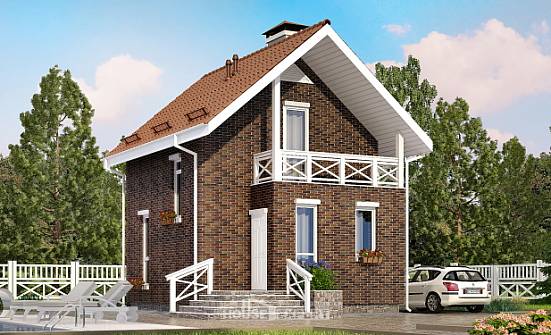 045-001-Л Проект двухэтажного дома с мансардой, доступный загородный дом из бризолита Волгодонск | Проекты домов от House Expert