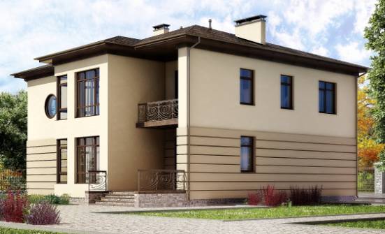 300-006-П Проект двухэтажного дома, гараж, классический домик из кирпича Таганрог | Проекты домов от House Expert