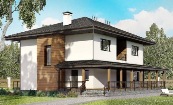245-001-П Проект двухэтажного дома, уютный домик из газобетона Таганрог | Проекты домов от House Expert