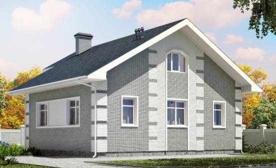 115-001-Л Проект двухэтажного дома с мансардным этажом, скромный загородный дом из арболита Цимлянск | Проекты домов от House Expert
