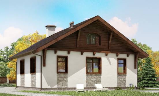 080-002-Л Проект одноэтажного дома, скромный коттедж из поризованных блоков Волгодонск | Проекты домов от House Expert