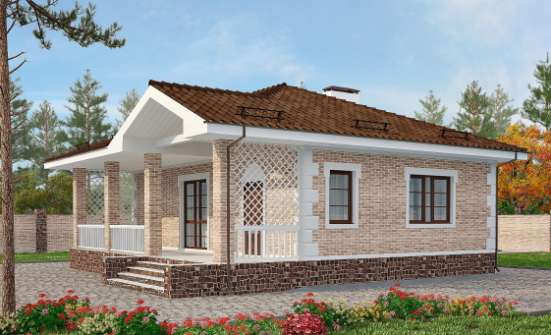 065-002-П Проект бани из кирпича Волгодонск | Проекты одноэтажных домов от House Expert