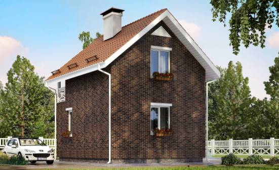 045-001-Л Проект двухэтажного дома с мансардой, доступный загородный дом из бризолита Волгодонск | Проекты домов от House Expert