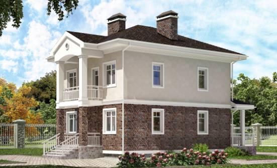 120-001-Л Проект трехэтажного дома, скромный домик из теплоблока Сальск | Проекты домов от House Expert