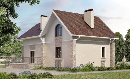 150-012-Л Проект двухэтажного дома мансардой, классический коттедж из теплоблока Азов | Проекты домов от House Expert