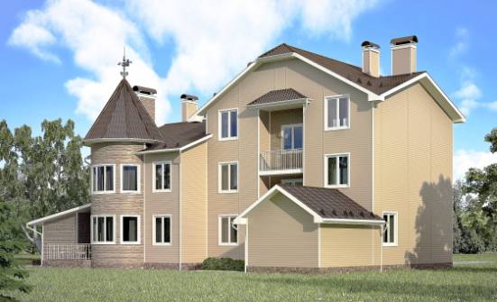 555-001-Л Проект трехэтажного дома мансардой, гараж, красивый домик из арболита Волгодонск | Проекты домов от House Expert