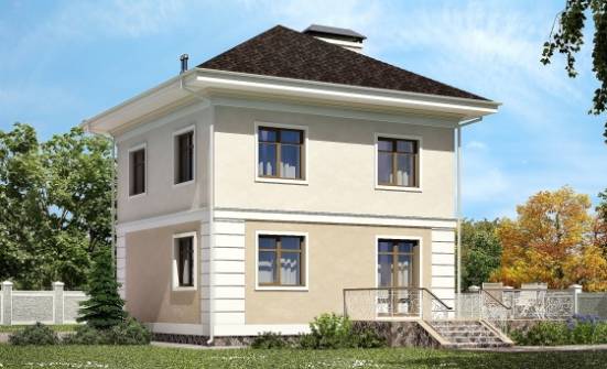 090-003-Л Проект двухэтажного дома, бюджетный дом из поризованных блоков Гуково | Проекты домов от House Expert