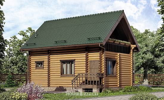 080-003-П Проект двухэтажного дома с мансардой, уютный домик из дерева Сальск | Проекты домов от House Expert