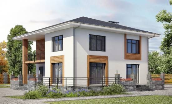 180-015-П Проект двухэтажного дома, доступный коттедж из пеноблока Новочеркасск | Проекты домов от House Expert