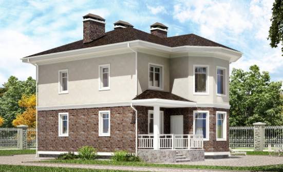 120-001-Л Проект трехэтажного дома, скромный домик из теплоблока Сальск | Проекты домов от House Expert