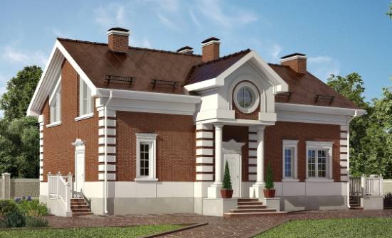 160-009-П Проект двухэтажного дома с мансардой, простой дом из газобетона Каменск-Шахтинский | Проекты домов от House Expert