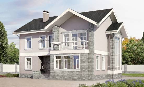 170-008-П Проект двухэтажного дома, недорогой коттедж из поризованных блоков Новочеркасск | Проекты домов от House Expert