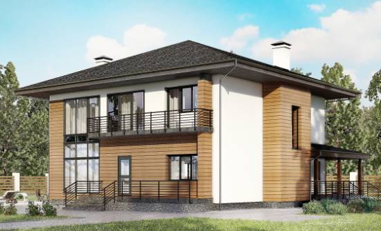 245-001-П Проект двухэтажного дома, уютный домик из газобетона Таганрог | Проекты домов от House Expert