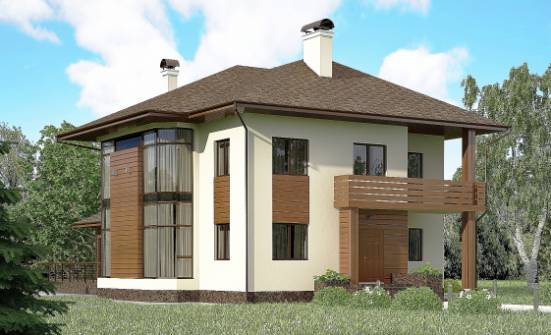 300-001-П Проект двухэтажного дома, современный загородный дом из кирпича Новошахтинск | Проекты домов от House Expert