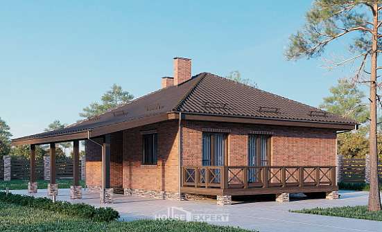 070-006-Л Проект одноэтажного дома, недорогой дом из пеноблока Донецк | Проекты домов от House Expert
