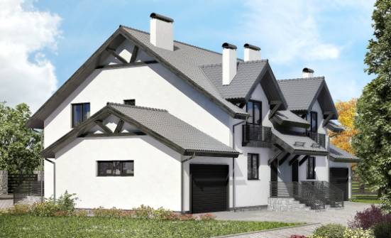 290-003-П Проект двухэтажного дома с мансардой, классический дом из газобетона Таганрог | Проекты домов от House Expert