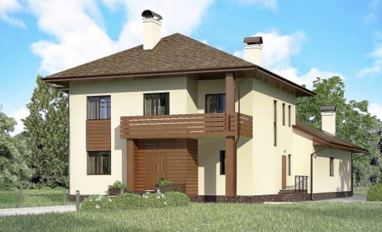 300-001-П Проект двухэтажного дома, современный загородный дом из кирпича Новошахтинск | Проекты домов от House Expert