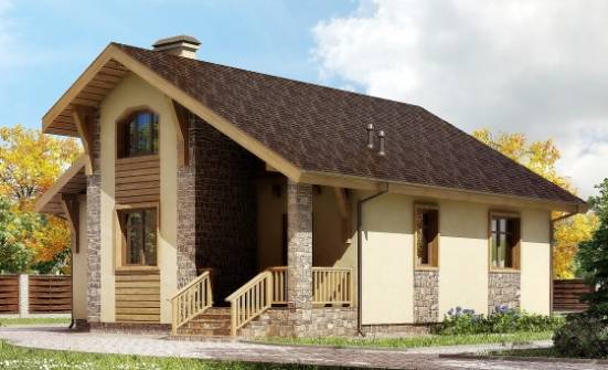 080-002-П Проект одноэтажного дома, уютный загородный дом из пеноблока Белая Калитва | Проекты домов от House Expert