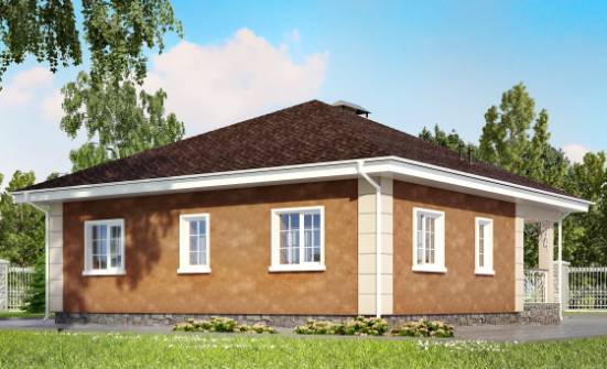 100-001-Л Проект одноэтажного дома, компактный дом из газобетона Волгодонск | Проекты одноэтажных домов от House Expert