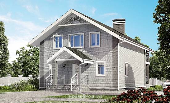 150-007-П Проект двухэтажного дома мансардой, бюджетный дом из арболита Донецк | Проекты домов от House Expert