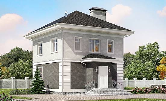 090-003-П Проект двухэтажного дома, бюджетный дом из теплоблока Аксай | Проекты домов от House Expert