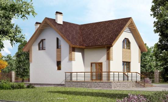 150-009-П  Проект двухэтажного дома с мансардой, компактный дом из бризолита Гуково | Проекты домов от House Expert