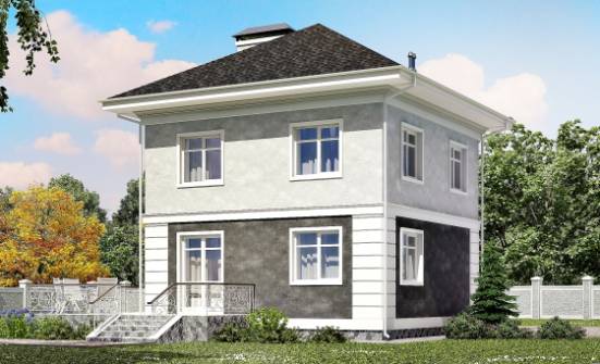 090-003-П Проект двухэтажного дома, бюджетный дом из теплоблока Аксай | Проекты домов от House Expert