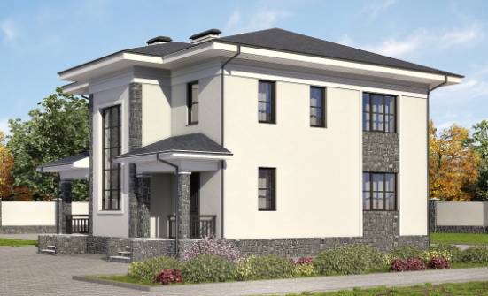 155-011-П Проект двухэтажного дома, экономичный дом из блока Белая Калитва | Проекты домов от House Expert