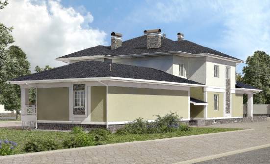 620-001-Л Проект трехэтажного дома, гараж, классический коттедж из бризолита Батайск | Проекты домов от House Expert